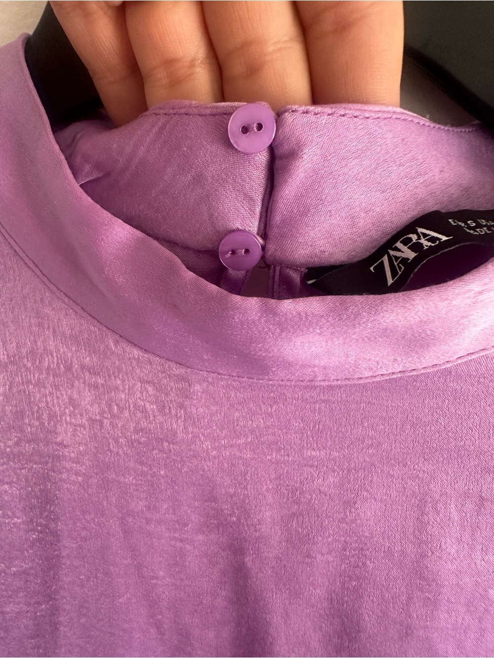 Zara Purple Long Sleeve Mini Dress - Picture 10 of 14